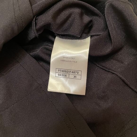 Chanel 23S Black Jersey Off-Shoulder Bow Top | Rare Crystal CC Logo FR 36 - Picture 11 of 12